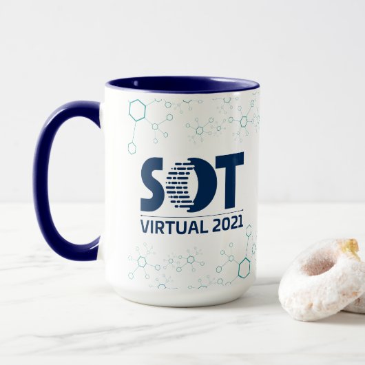 Mug Réunion annuelle de 15 oz de café Mug-2021 (Molecu (Avec donut)