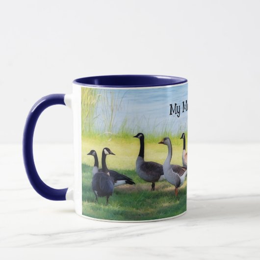 Mug Réunion d'art de l'oie de l'Oie de travail Coupe d (Gauche)
