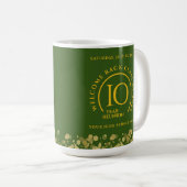 Mug Réunion de classe de l'école Green & Gold (Devant droit)