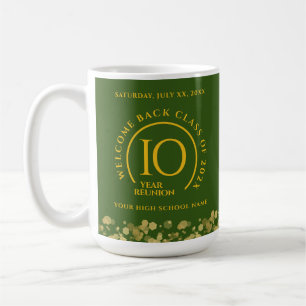 Mug Réunion de classe de l'école Green & Gold