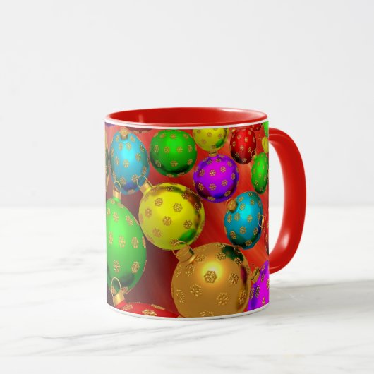 Mug Réunion de décorations de Noël (Devant droit)