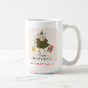 Mug Réunion de famille des vacances de Noël Chien Howl
