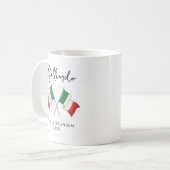 Mug Reunion de la famille du drapeau italien (Devant gauche)