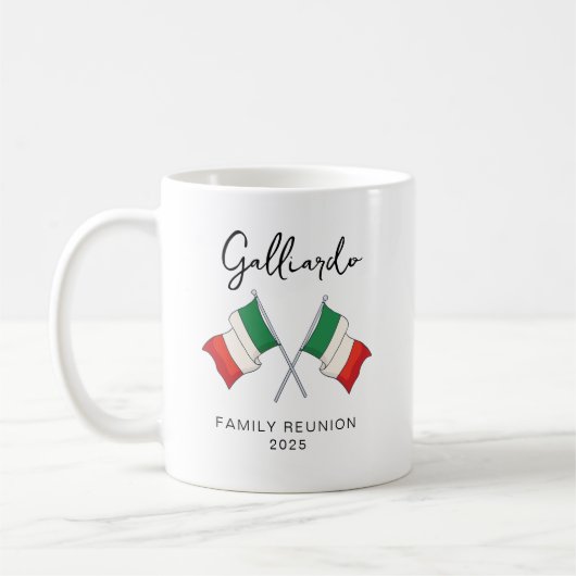 Mug Reunion de la famille du drapeau italien (Gauche)