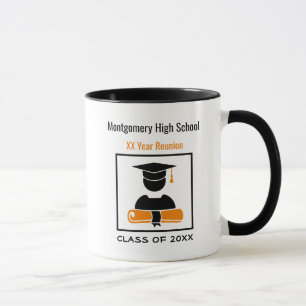 Mug Réunion de l'école secondaire personnalisée Black