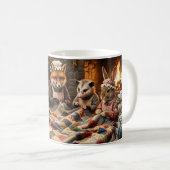 Mug Réunion de patchwork des créatures de la forêt (Devant droit)