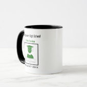 Mug Réunion du lycée Personnalisé Vert et Blanc (Devant gauche)