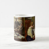 Mug Réunion vintage d'affaires, Bureau avec les cadres (Centre)