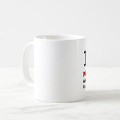 Mug Réunions drôles V01 d'amour de l'humour I de (Devant gauche)