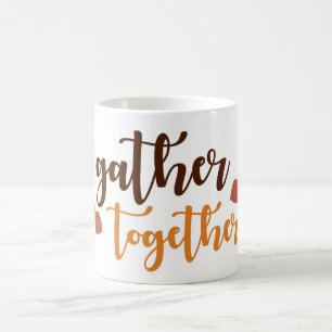 Mug Réunissez-vous couleurs d'automne de Thanksgiving