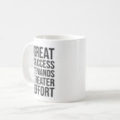 Mug Réussite Exige Effort - Gymnase, Hustle, Succès (Devant gauche)