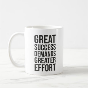 Mug Réussite Exige Effort - Gymnase, Hustle, Succès