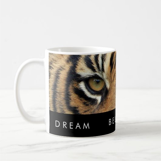 Mug Réussite Motivationnelle Noire Et Blanc Atteindre  (Gauche)