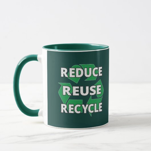 Mug Réutiliser le Jour des terres de recyclage tous le (Gauche)
