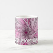 Mug Rêve de fleur rose fractale, Imaginaire floral Mei (Centre)