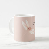 Mug Rêve de libellule pêche (Devant gauche)