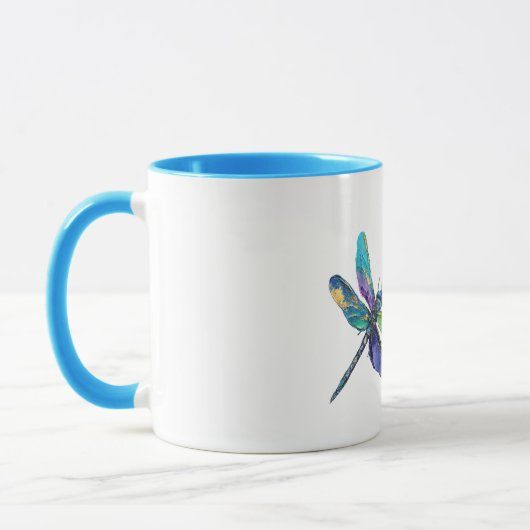 Mug Rêve de libellules d'Aqua pourpre (Gauche)