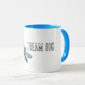 Mug Rêve de libellules d'Aqua pourpre (Devant droit)