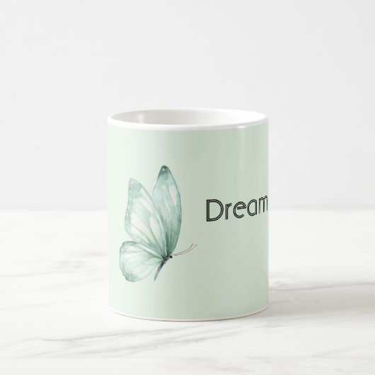 Mug Rêve de papillon vert émeraude (Centre)