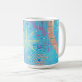 Mug Rêve de pastels bleus Abstrait  (Devant droit)