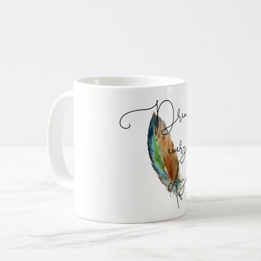 Mug Rêve de plume aquarelle (Devant gauche)