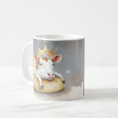 Mug Rêve de vache royale sur le trône de fromage (Devant gauche)