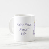 Mug Rêve de vie à la peinture violette (Devant gauche)