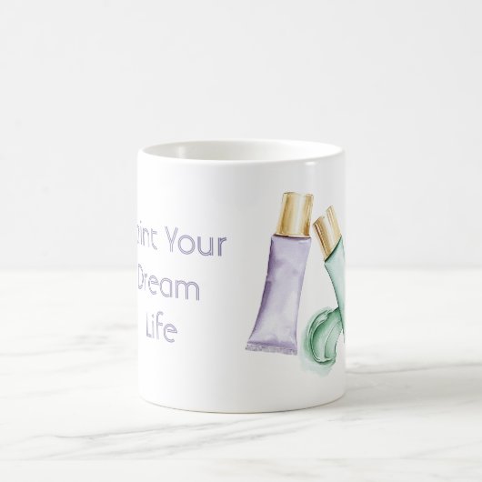 Mug Rêve de vie à la peinture violette (Centre)