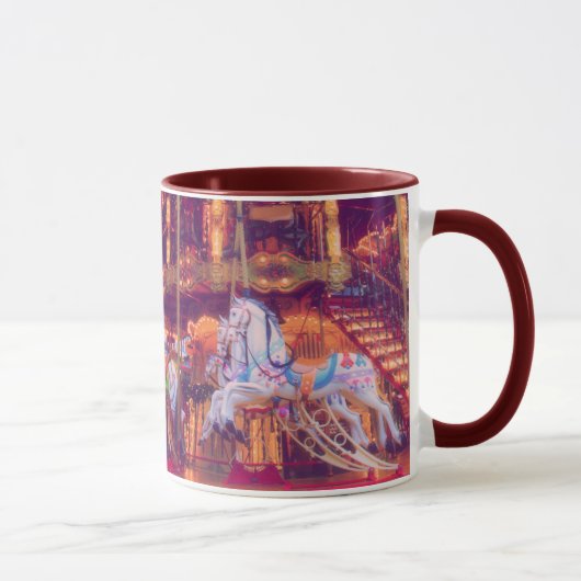 Mug rêve d'enfance - vieux cheval carrousel (Droite)