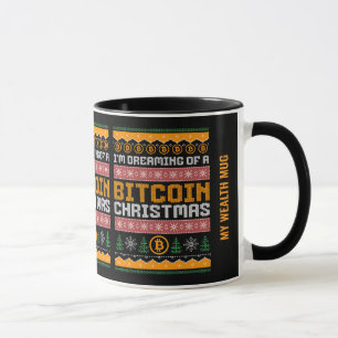 Mug RÊVE D'UN BITCOIN NOËL Faux Knit Motif