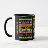 Mug RÊVE D'UN BITCOIN NOËL Faux Knit Motif (Gauche)