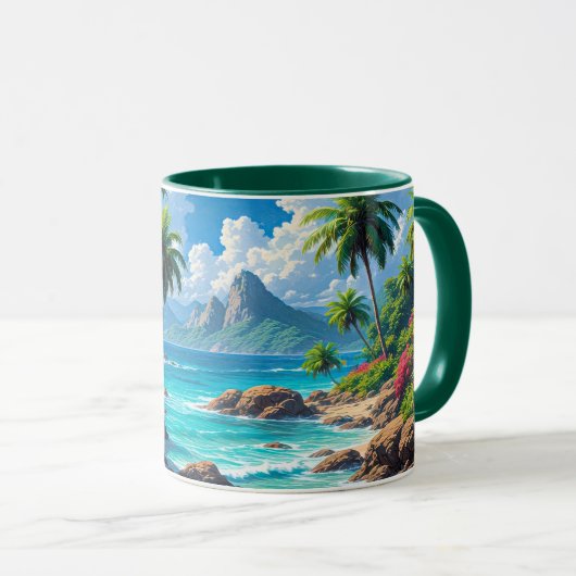 Mug Rêve, Paradis Tropical, (Devant droit)