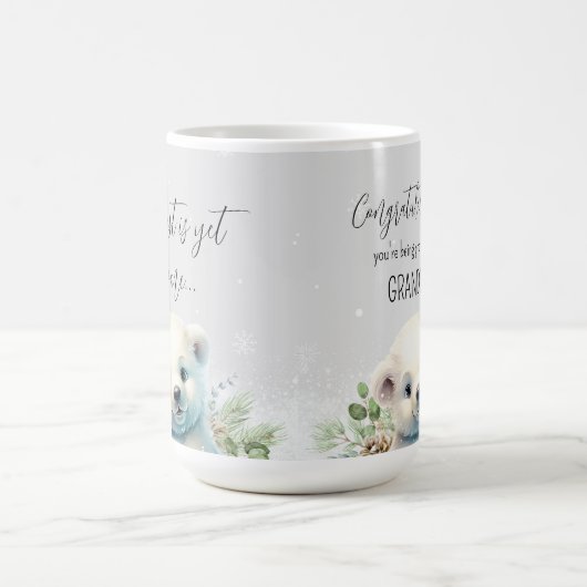 Mug Reveale de la grossesse hivernale mignonne promue  (Centre)