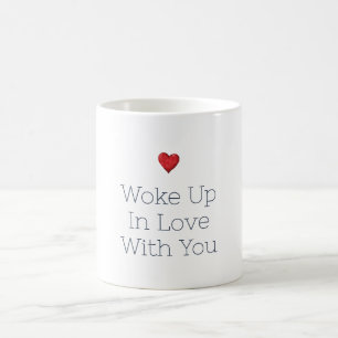 Mug Réveillé Amoureux De Toi Cœur Rouge