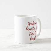 Mug Réveillez la beauté, il est temps à la bête (Devant droit)
