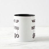 Mug Réveillez-moi avant de partir - Citation des année (Centre)
