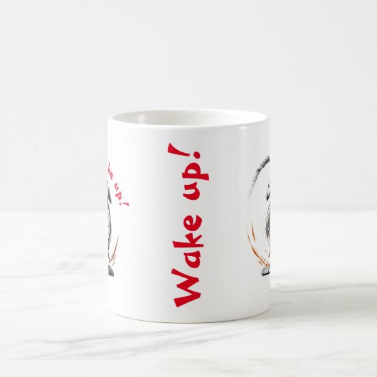 Mug Réveillez-vous avec un réveil (Centre)
