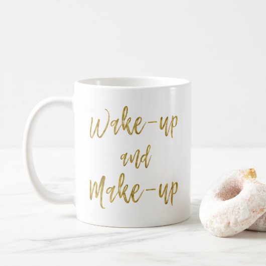 Mug Réveillez-vous et créez un devis inspirant (Avec donut)
