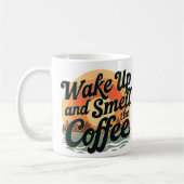 Mug Réveillez-vous et sentez le café (Gauche)