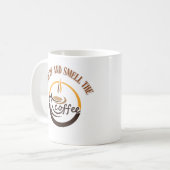 Mug Réveillez-vous et sentez l'odeur du café (Devant gauche)