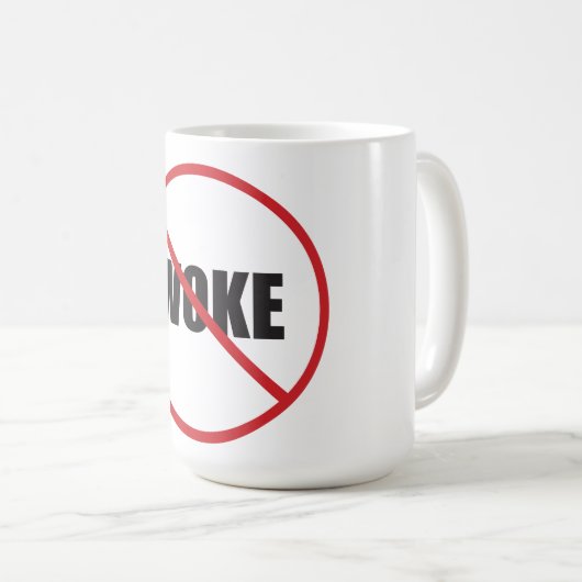 Mug Réveillez-Vous, Pas Réveillé. (Devant droit)