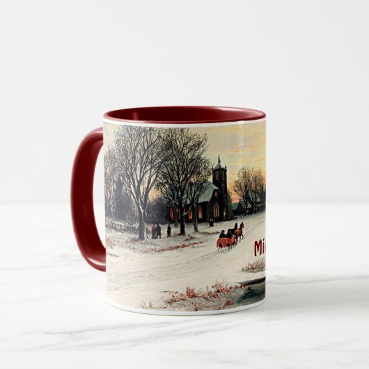 Mug Réveillon de Noël, Modèle, (Devant gauche)