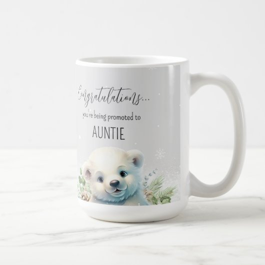 Mug Révélation de grossesse à l'ours mignon promue à l (Droite)