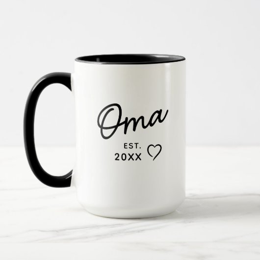 Mug Révélation de grossesse de premier petit-enfant d' (Gauche)