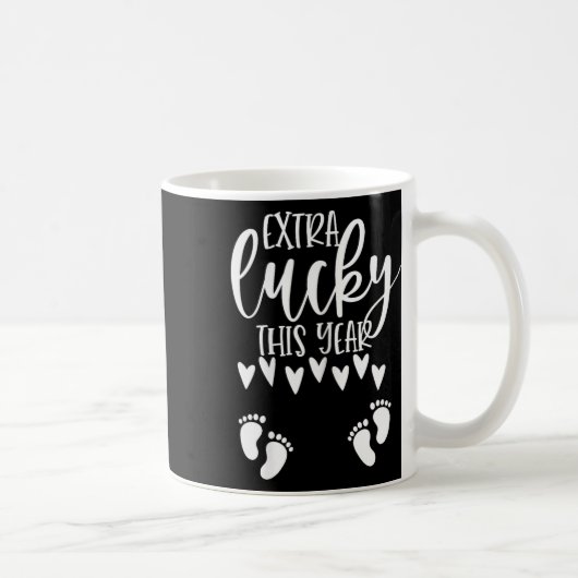 Mug Révélation de grossesse gémellaire St Patricks Day (Droite)