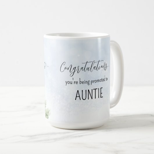 Mug Révélation de grossesse promue à la petite fille d (Devant droit)