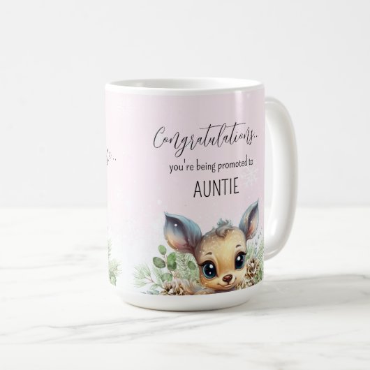 Mug Révélation de grossesse promue à la tante Little D (Devant droit)