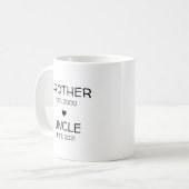 Mug Révélation de la Faire-part de grossesse de l'oncl (Devant gauche)