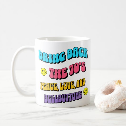 Mug Revenir à la les années 70 (Avec donut)