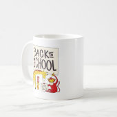 Mug Revenir à l'école Animaux Conception de sécurité (Devant gauche)